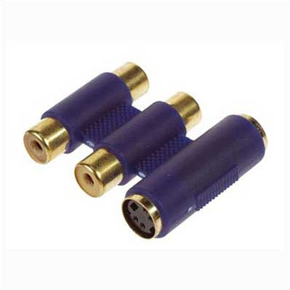 Acoplador S_VHS + 2x RCA femea para S-VHS + 2x RCA femea G-AVB056