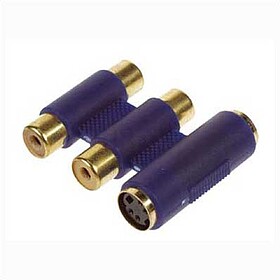 G-AVB056 : Acoplador S_VHS + 2x RCA femea para S-VHS + 2x RC...