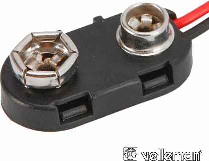G-BS-IR : BATTERY SNAP FOR 1 x 9V-CELL (I-TYPE)
