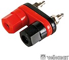 Borne Duplo Vermelho/Preto Conectores Niquelados G-CM14R