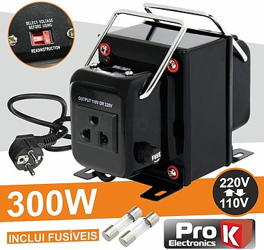 G-CONV300W : ALIMENTADOR 110V-220V/ 220V-110V 300W PROK