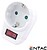 Tomada Elétrica c/ 1 Saída Interruptor Branco ENTAC G-EPAG-1EE-SW - imagem 1