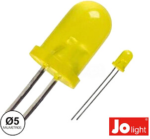 G-LL0510Y-D : LED 5MM ALTO BRILHO AMARELO DIFUSO JOLIGHT