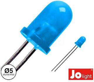 G-LL0540B-D : LED 5MM AZUL DIFUSO INTERMITENTE JOLIGHT