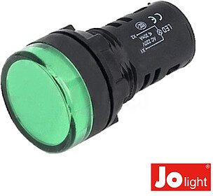 G-LL9056-4 : LUZ PILOTO REDONDO DE PAINEL 16MM 230V VERDE JO...