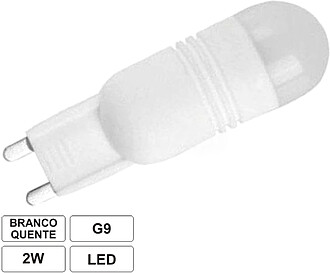 LÂMPADA G9 2W 230V LED BRANCO QUENTE 120LM