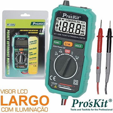 G-MT-1508 : MULTÍMETRO DIGITAL AUTORANGE PROSKIT