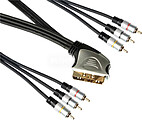 Cabo SCART profissional PARA 4 RCA audio + 2 RCA video 1,5mt G-PAC411T015