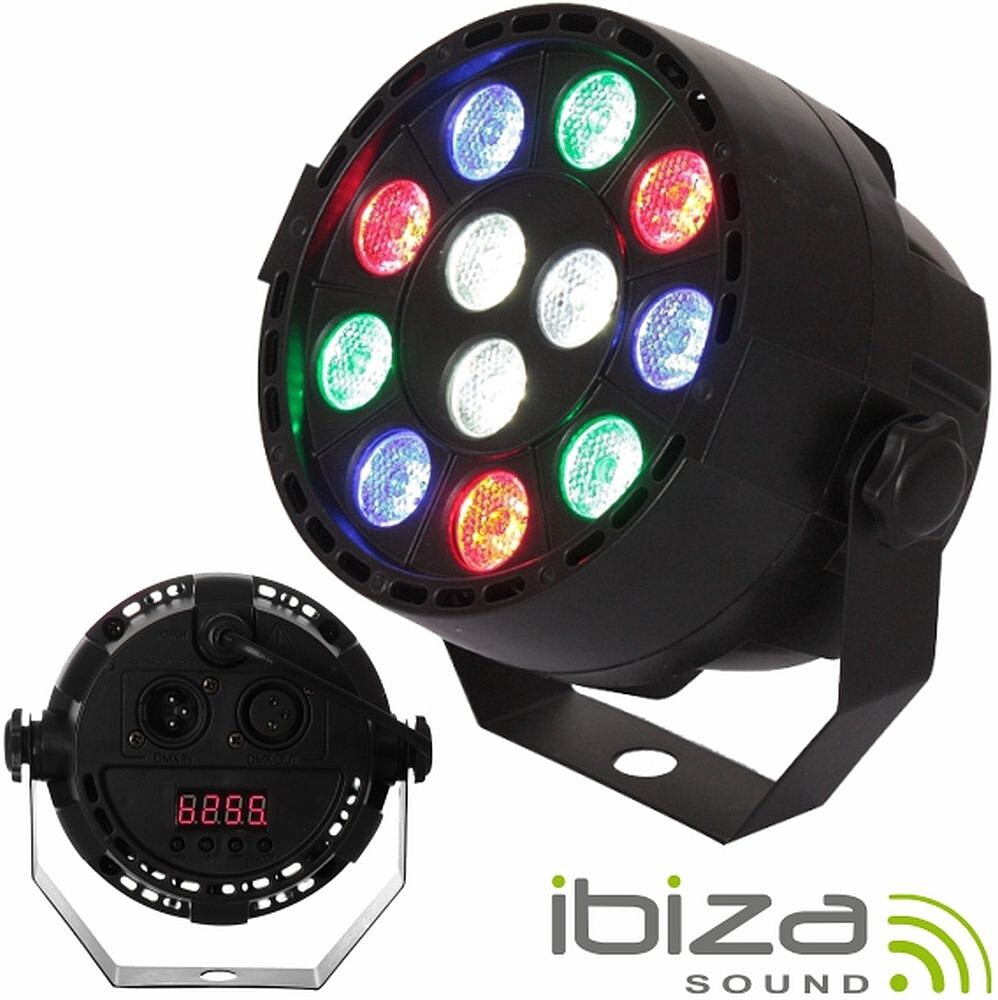 G-Par-Mini-Rgbw : Projector Par C/ 12 Leds 1W Cree Rgbw Dmx Mic Ibiza