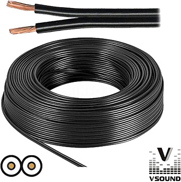 G-PCC050P/50 : CABO COLUNA 2X0.50MM PRETO VSOUND
