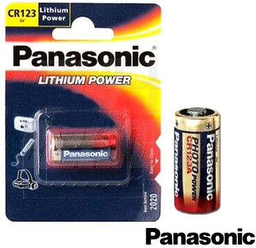 G-PLP-CR-123AL/1BP : PILHA LITHIUM CR123A 3V 1300MA PANASONIC