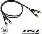 Cabo 2-RCA Macho/ 2-RCA Macho 1.5M Bstpro G-RCAM-RCAM-1,5