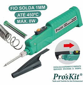 G-SI-B162 : FERRO DE SOLDAR A BATERIA 8W 450§C PROSKIT