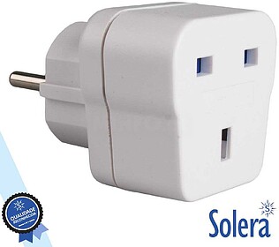 G-SLR-AV1 : FICHA ADAPTADORA VIAGEM SCHUKO/ INGLESA 16A SOLE...