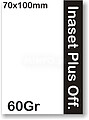 Inaset Plus offset Branco : 60g/m2 : 70x100 ( Resma 500fls )