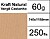 Kraft Natural Vergê 60gr : 74x115 ( pack 250fls ) - imagem 1
