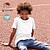 T-Shirt Criança Branca Iconic 100% Algodão Penteado Ring Spun 140 g/ m2 BRANCO 7-8 - imagem 2