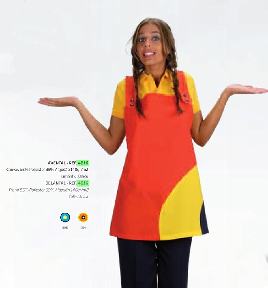 Avental educadora em canvas poliester-algodão : Cores Várias