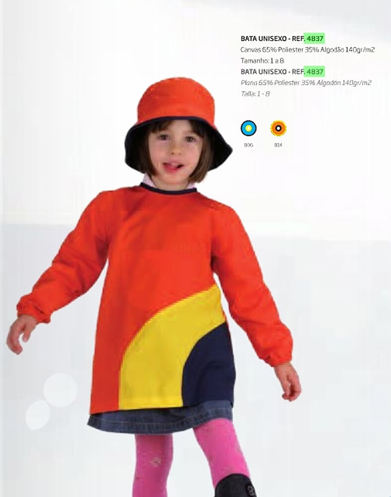 Bata unisexo em canvas poliester-algodão : Cores Várias