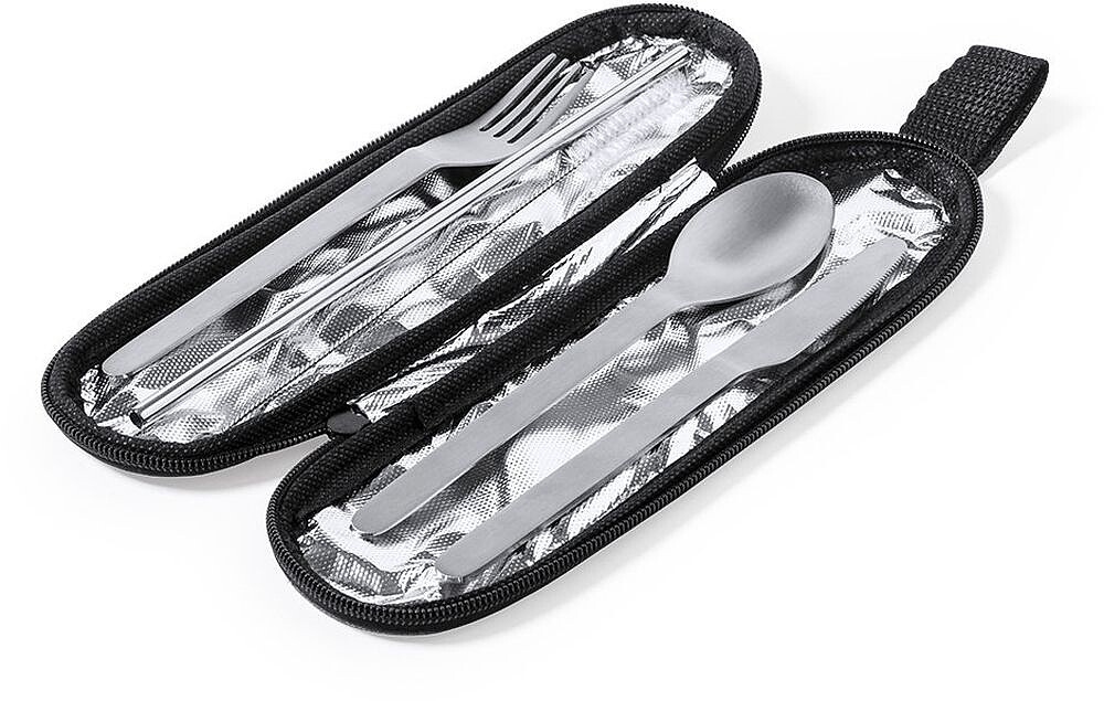 Set Talheres Tailung Aço Inoxidável 5 Peças. Bolsa Poliéster RPET Incluída 1067
