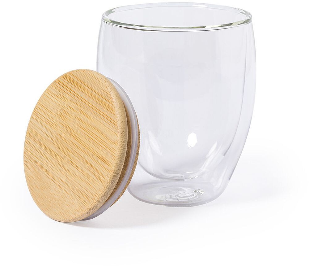 Copo Térmico Nystre Cristal Borossilicato/ Bambu 250 ml 1071
