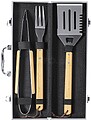 Set Churrasco Lenvit Bambu/ Aço Inoxidável 3 Acessórios 1111