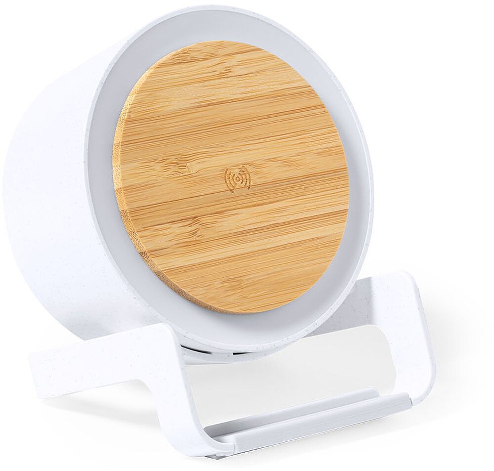 Lâmpada Multifunção Sadow Palha de trigo/ ABS/ Bambu Inalambrico 10W. 12 Leds. 3 Posições de Luz. Intensidade de Luz Regulável. Recarregável USB. Conexão Bluetooth. Potencia Sonora 3W 1351