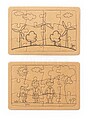 Set Puzzles Clavier Cartão Reciclado 2 Puzzles 12 Peças 1517