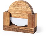 Set Bases para Copos Derrol Madeira/ Extractos de Mármore 2 Peças 1654