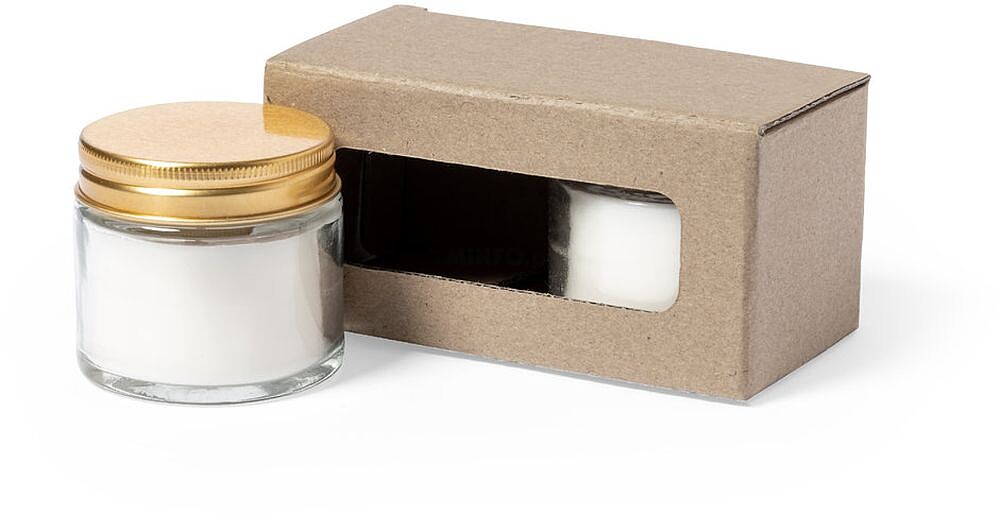 Set Velas Aromáticas Kesha Vidro 2 Peças. Cera Vegetal. Aroma Frésia 1687