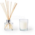 Set Aromático Hanks Difusor Aromático Vidro Aroma Jasmim 50 ml. Vela Vidro Aroma Baunilha 1690