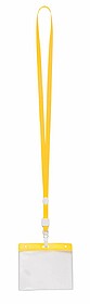 Identificador Lanyard Mães Poliéster/ PVC AMARELO S/T