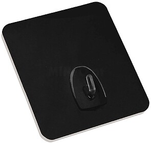 Gancho Multiusos Rucco PET Adesivo. Reutilizável PRETO S/T