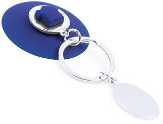 Porta-Chaves Moeda Halman Metal/ Silicone AZUL S/T