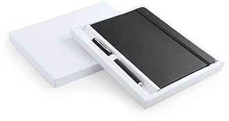 Set Marden PU Capa Rígida. Bloco 100 Folhas PRETO S/T