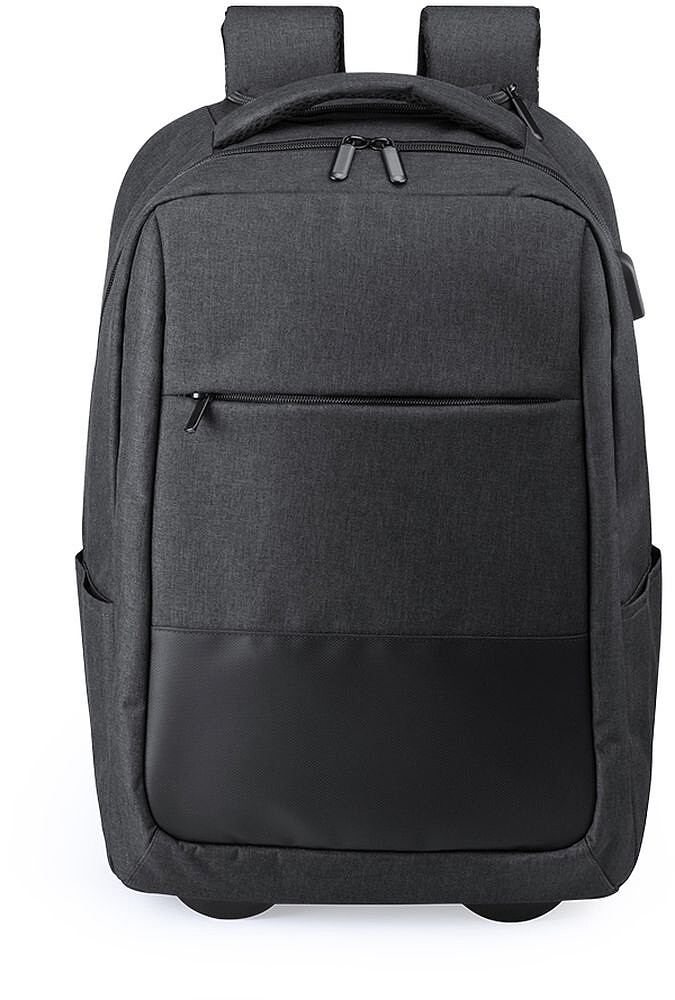 Mochila Trolley Haltrix Poliéster 300D Conexão USB. Bolso Acolchoado para Portátil. Alças Acolchoadas 6047
