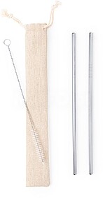 Set Palhas Kalux Aço Inoxidável 2 Peças S/T