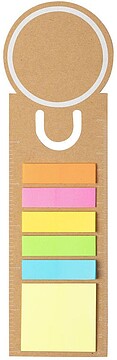 Régua Marcador de Livro Blasco Cartão Reciclado 15 Notas Adesivas 4 x 4,5 cm. 75 Mini Notas Adesivas 1,2 x 4,4 cm 6400
