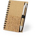 Caderno Sulax Cortiça Natural/ Cartão Reciclado Capa Rígida. 50 Folhas. Esferográfica Cartão Reciclado/ Palha de trigo/ ABS Incluída 6565