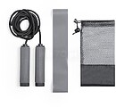 Set Fitness Zhiax TPE/ EVA 2 Peças. Corda Elástica Resistência Média 6790