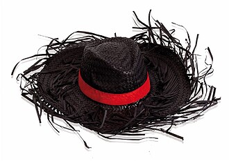 Chapéu Filagarchado Palha PRETO S/T
