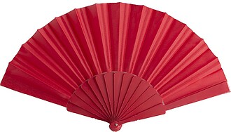 Leque Tela Varinhas Plástico VERMELHO S/T