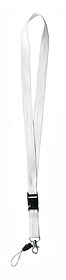 Lanyard Duble Poliéster BRANCO S/T