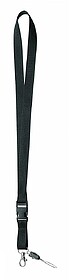 Lanyard Duble Poliéster PRETO S/T