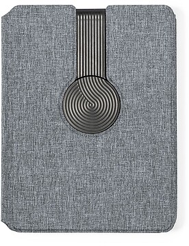 Bloco de Notas Multifunção Morrison Poliéster 300D RPET Carregador Sem fios 10W. Power Bank 5000 mAh. Bloco 65 Folhas. Saída e Entrada Tipo C 20248