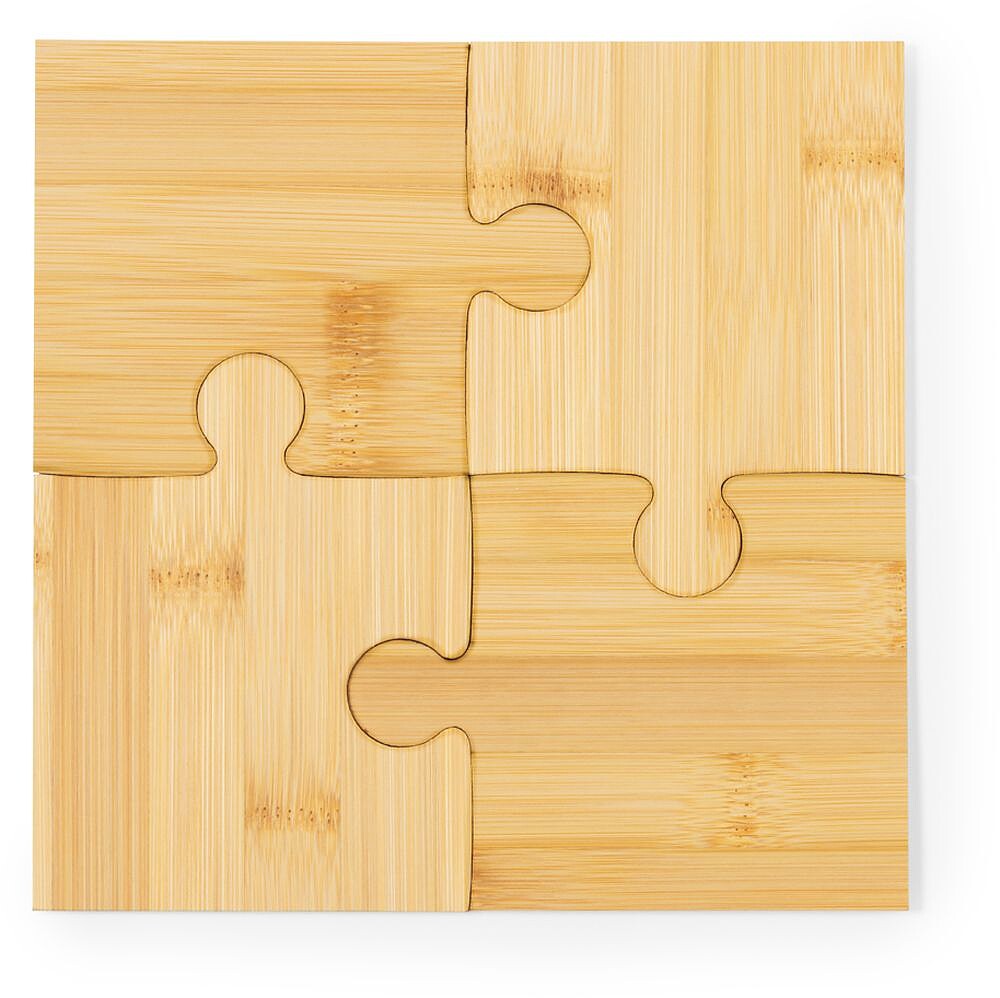Set Bases para Copos Mizar Bambu 4 Peças 20580
