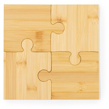 Set Bases para Copos Mizar Bambu 4 Peças 20580