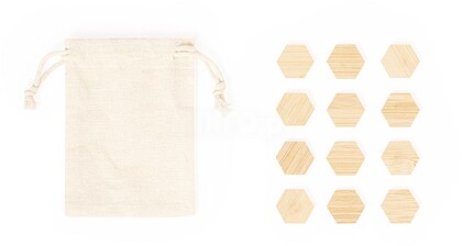 Set Ímanes Lirix Bambu 12 Peças. Bolsa Algodão 20597