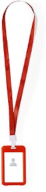Identificador Lanyard Fleck Poliéster/ PVC VERMELHO S/T