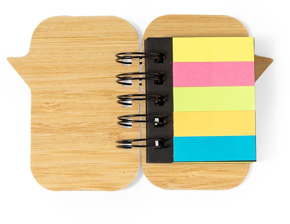 Bloco Adesivo Mabur Bambu 100 Notas Adesivas 5 x 7,5 cm. 125 Mini Notas Adesivas 1,5 x 5 cm 20967